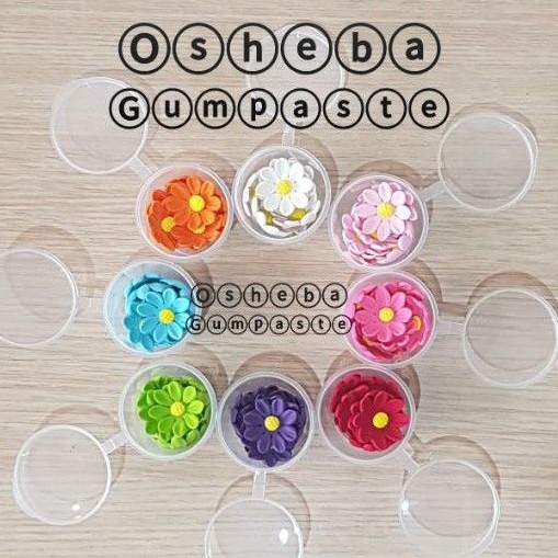 

[osheba] gumpaste bunga BK daisy 45 isi 8 bunga