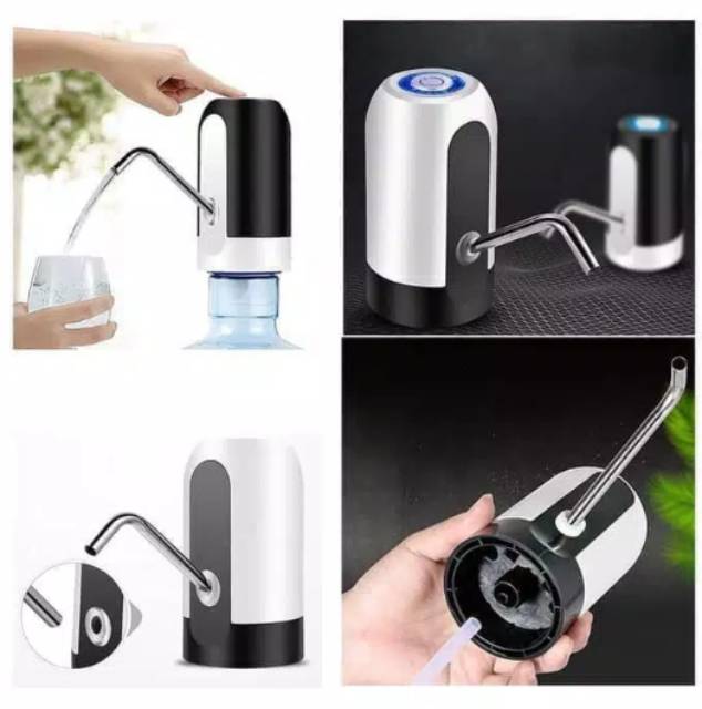 POMPA GALON ELEKTRIK Rechargeable LED / Dispenser Air Galon Cas