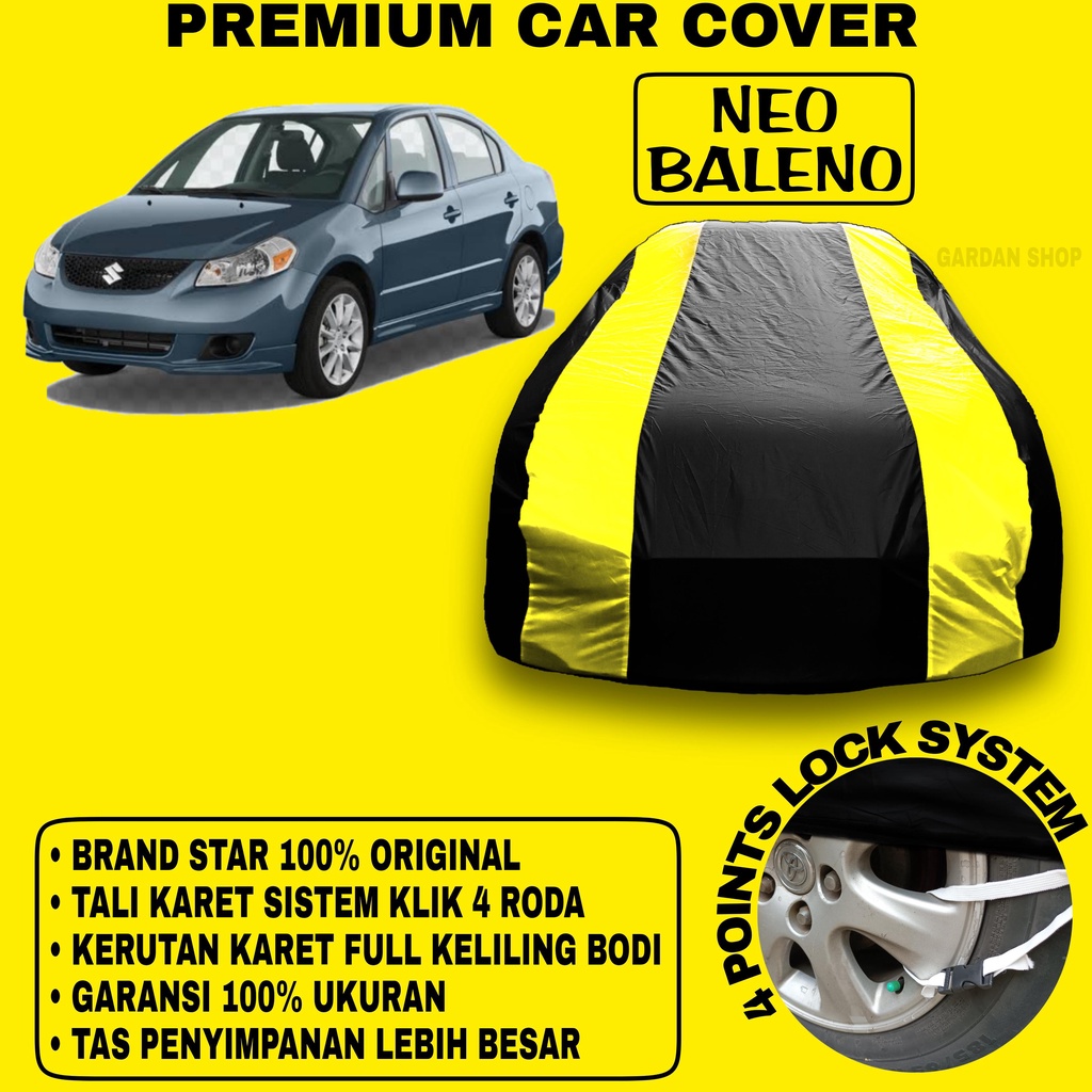 Body Cover NEO BALENO Sarung Strip KUNING Penutup Pelindung Bodi Mobil Neo Baleno PREMIUM