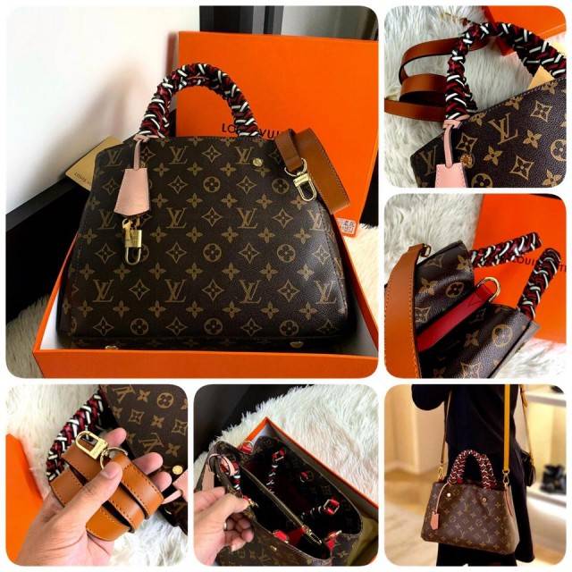 LOUIS VUITTON 
Montaigne Braided MM Monogram Spring Summer 2019 LV 44671