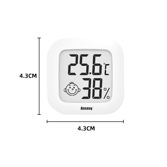 Thermometer Digital LCD Mini Hygrometer SMILEY Ukur Suhu Kelembapan