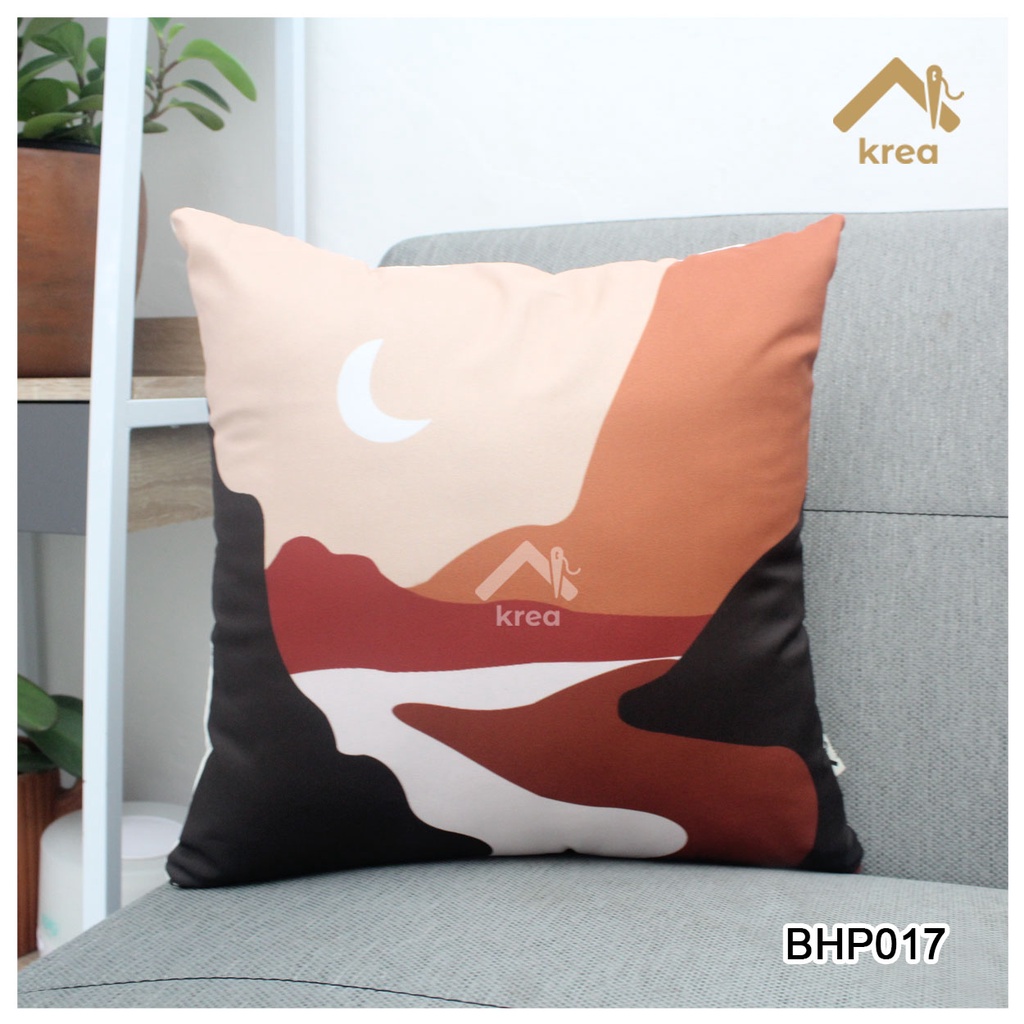 SARUNG BANTAL AESTHETIC COKLAT PREMIUM MINIMALIS UKURAN 40X40 - 45x45 - 50x50 - 30x50