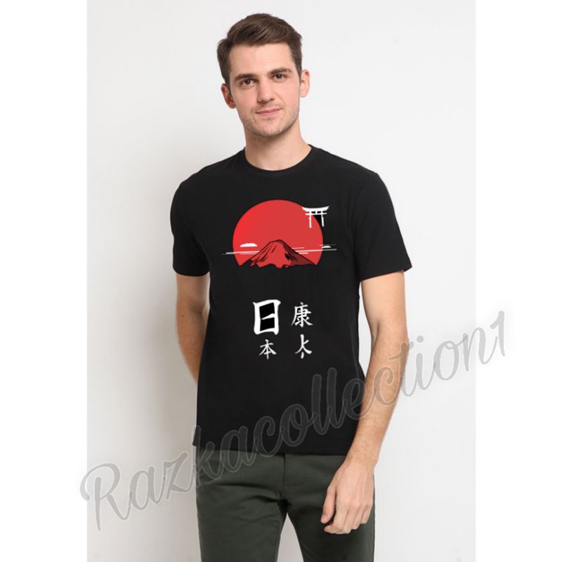 Baju Distro Tulisan Jepang Keren / Baju Kaos Distro Japan / Kaos Japanese Terbaru