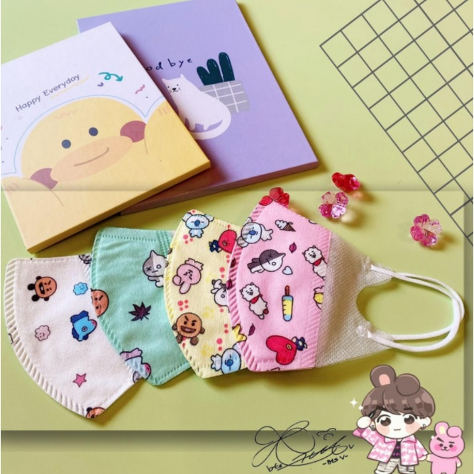 Masker Duckbill BTS Anak Motif Premium Import Murah isi 50Pc