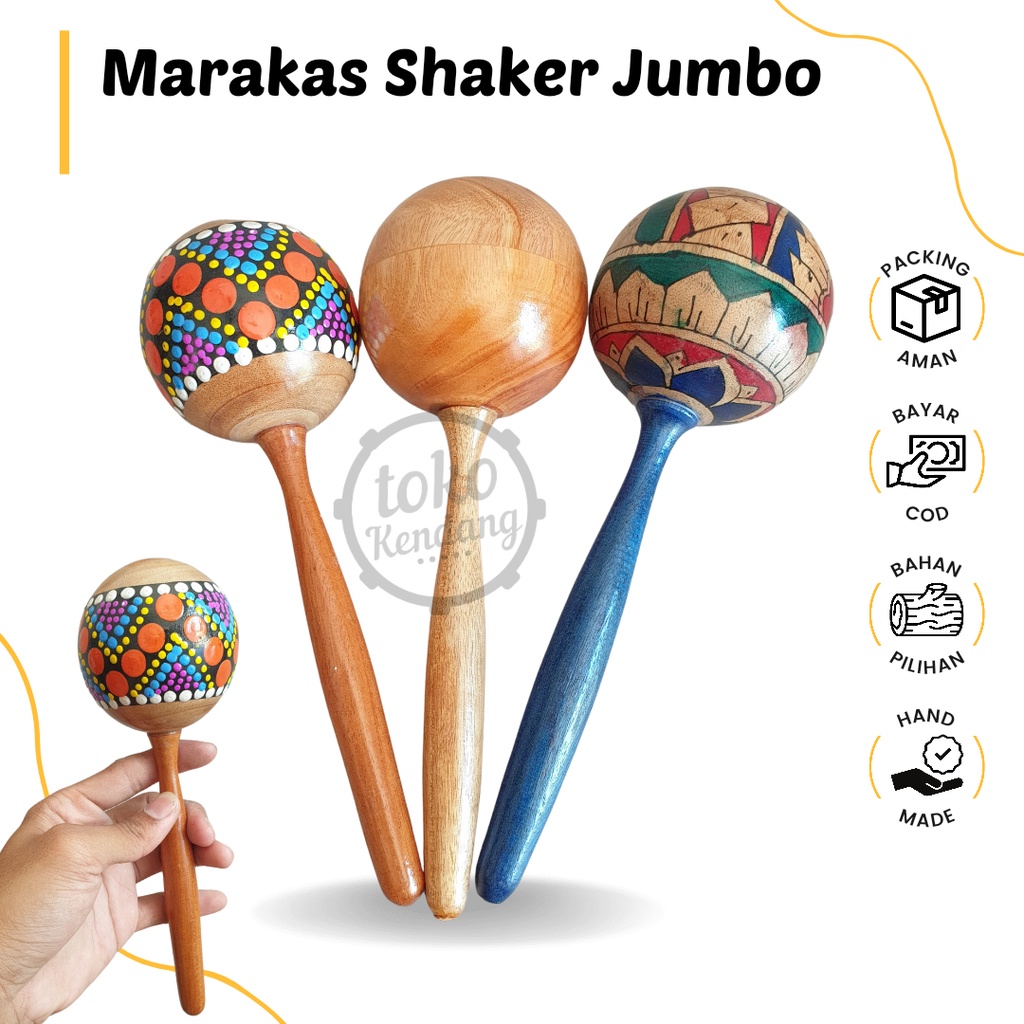 Egg Shaker Marakas Goyang Stik Icik icik Jumbo Mainan Tradisional Kerajinan Murah Berkualitas