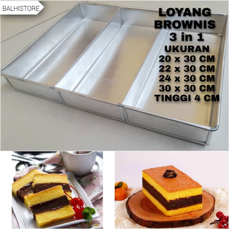 Loyang Kue Lapis Legit Surabaya 3 in 1/ Loyang Brownis / Cetakan Kue Lapis
