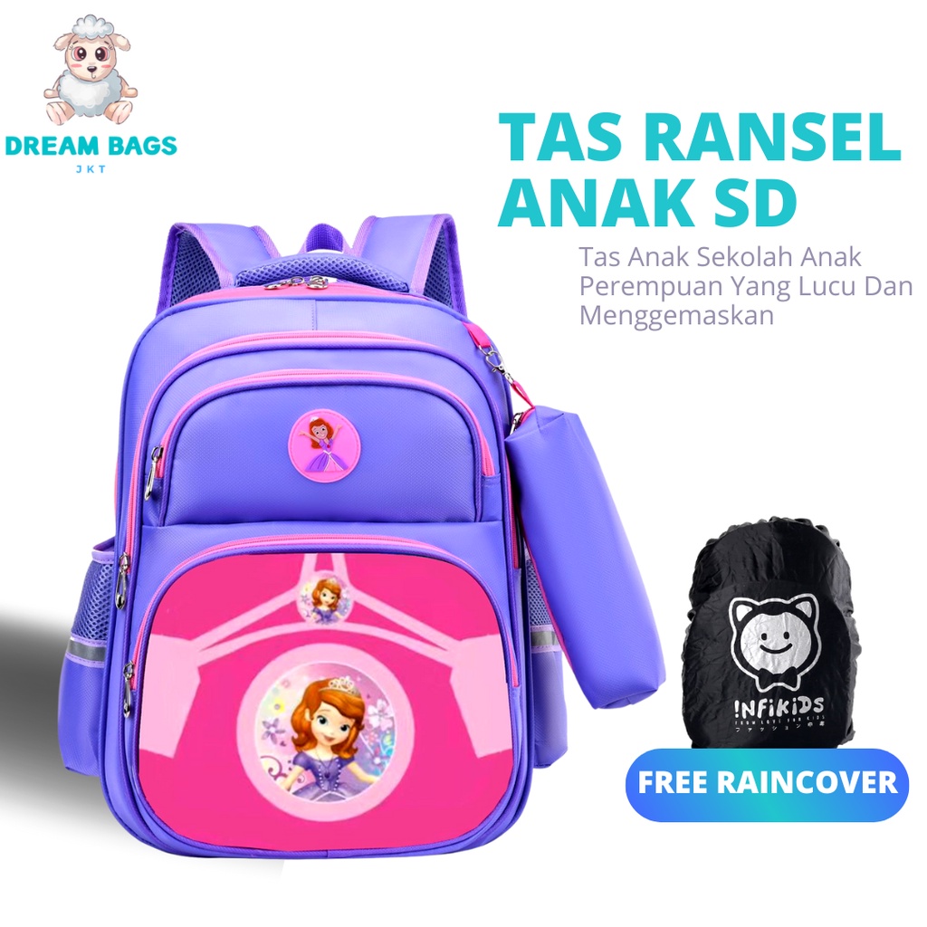 Ransel Anak Perempuan Import DB-631 Tas Anak SD Perempuan