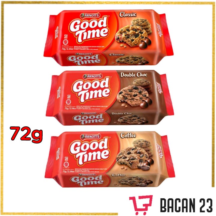 Good Time (72gr) ( Coffe - Classic - Double Choco ) / Biskuit Cookies / Bacan 23 - Bacan23