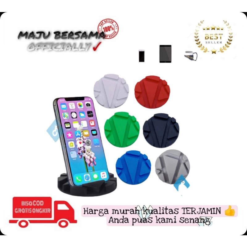MB - Phone Holder Table / Stand Hp Meja Anti Slip Silikon Bottom Pad / L304 Holder Hp di meja Holder