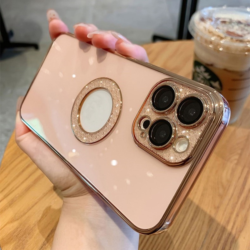 Soft Case Pelindung Lensa Kamera Aksen Berlian Untuk iPhone 13 Pro max 12 Pro max 11 Pro max