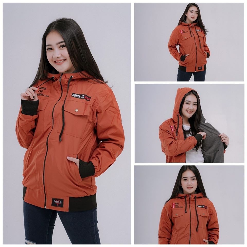 JAKET PARASUT WANITA ANTI AIR TEBAL JACKET BOMBER CEWEK KOREA KEREN OUTDOOR ORIGINAL-SP BATA