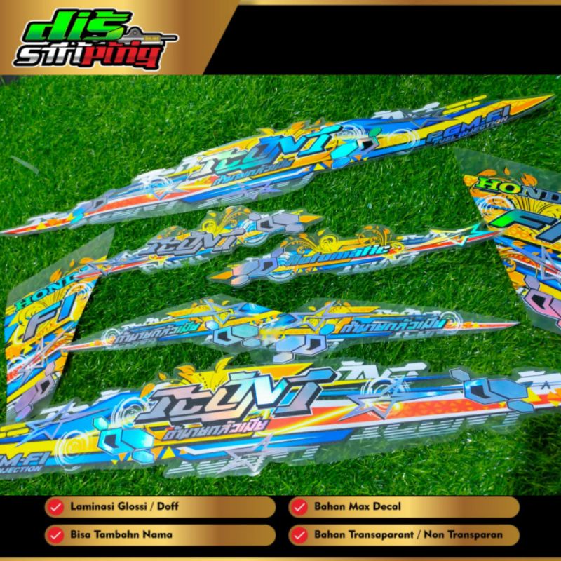 Striping Beat Fi 2013 2014 Transparan Hologram