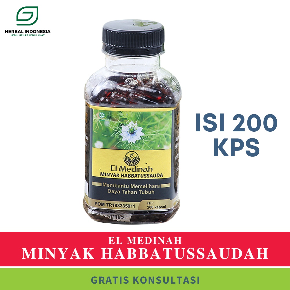 Minyak Habbatussauda El Medinah | Habbasyi Oil Habbasy Oil Minyak Habbat 200 kapsul