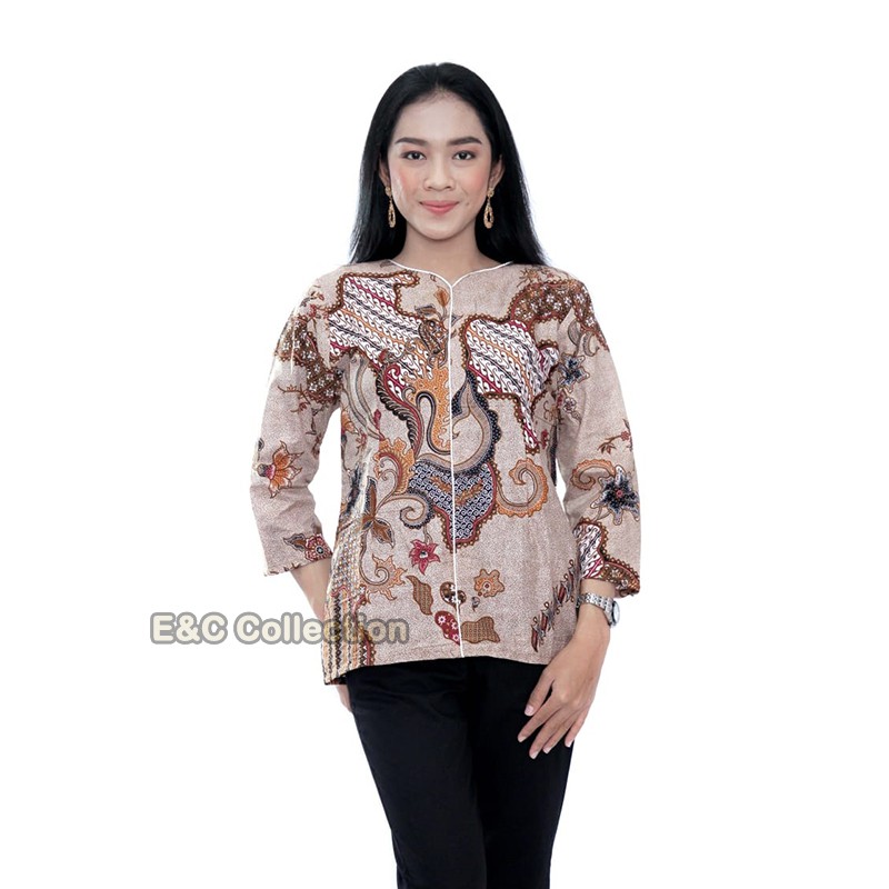 Atasan Batik Wanita Kraton Modern -  Blouse Batik Wanita - S-M-L-XL-XXL-3L-4L-5L-1
