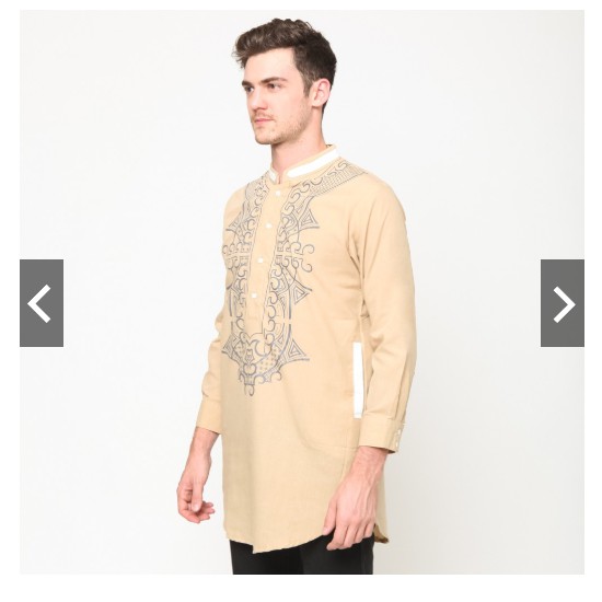 Fifi Fashion Baju Koko Kurta Pakistan Tangan Panjang - Padli