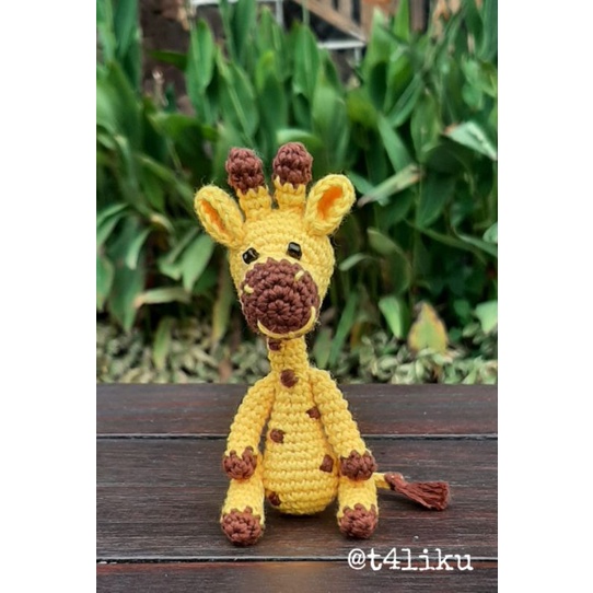 Boneka Rajut Amigurumi Bahan Benang Katun Bali Asli Giraffe
