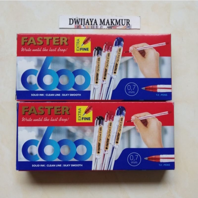 

Pulpen Pen Faster C-600 Ecer / Satuan