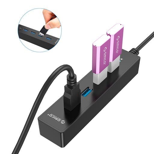 USB 3.0 HUB ORICO 4 Port 5Gbps Super Speed W8PH4-U3 - Terminal usb 4 slot