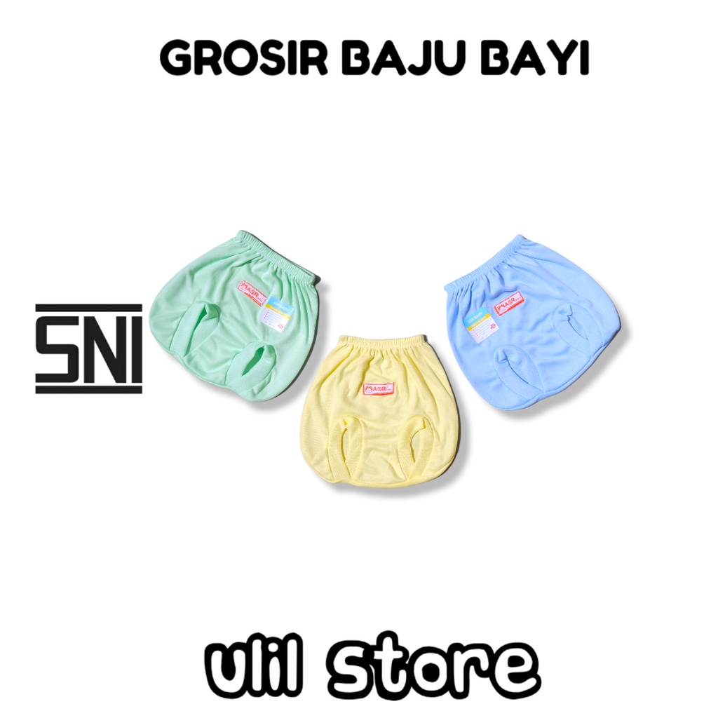 6PC (3 Stel) Grosir Baju Bayi Kutung Newborn Arista Baby Polos Usia 0-4 Bulan-2