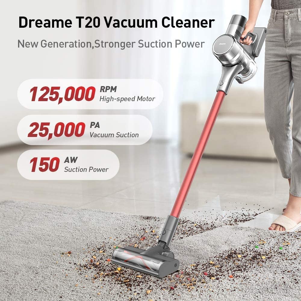 PROMO HARGA MURAH        Dreame T20 Cordless Stick Vacuum Cleaner Handheld 25kPa Penyedot Debu