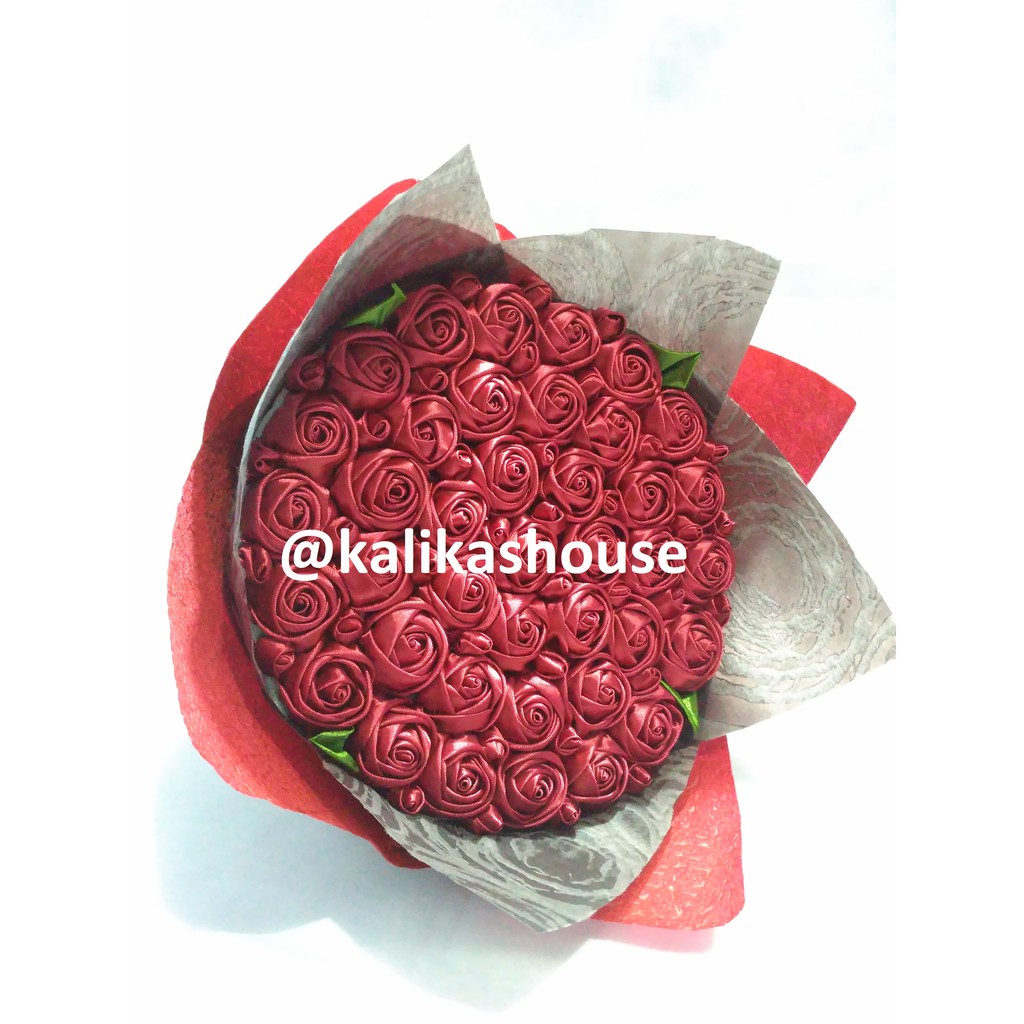 

Buket Bunga Pita Satin, Bouquet Pita Satin Gift Wisuda Pernikahan