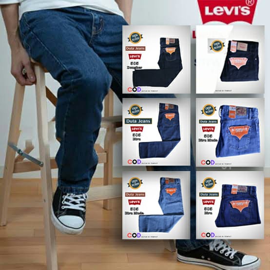 Celana Jins Pria Panjang Reguler Fit Size 28-38 Biru Muda Hitam Dongker Garment Premium