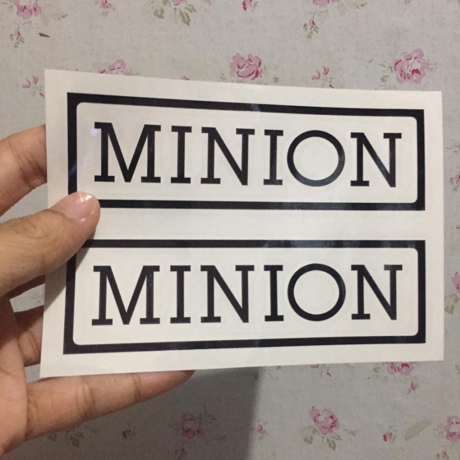 STIKER CUTTING FRAME SEPEDA MINION KOTAK FREE CUSTOM DESAIN