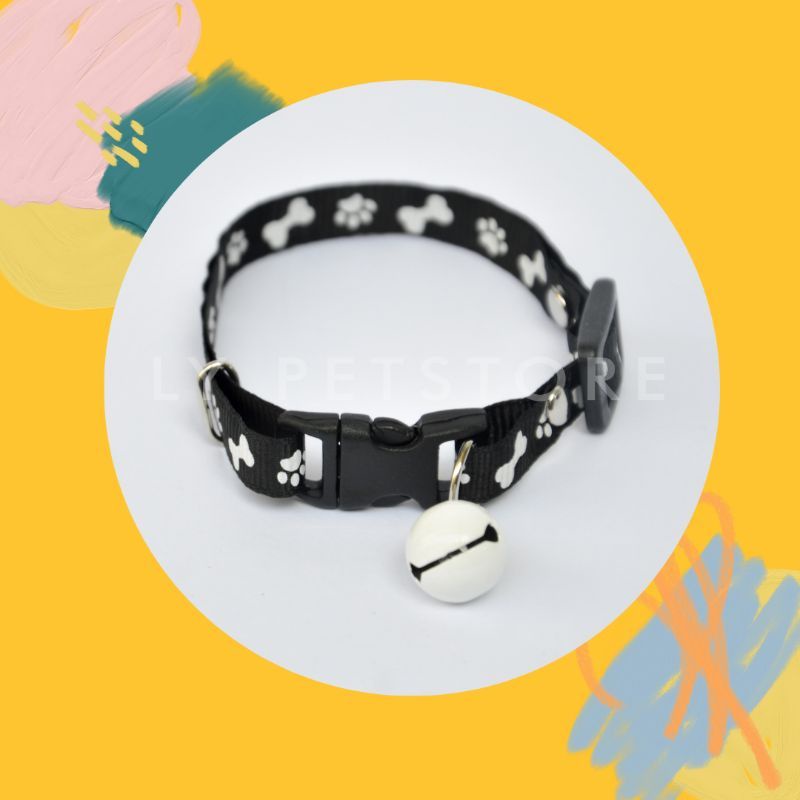 Kalung Kucing Motif Murah Lonceng 1 Bahan Pita | ELYE STORE