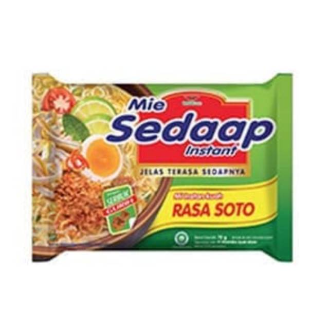 Mie sedaap kuah rasa soto, ayam bawang, ayam spesial