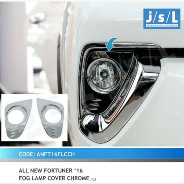 Cover ring foglamp all new Fortuner chrome/ cover lampu kabut jsl