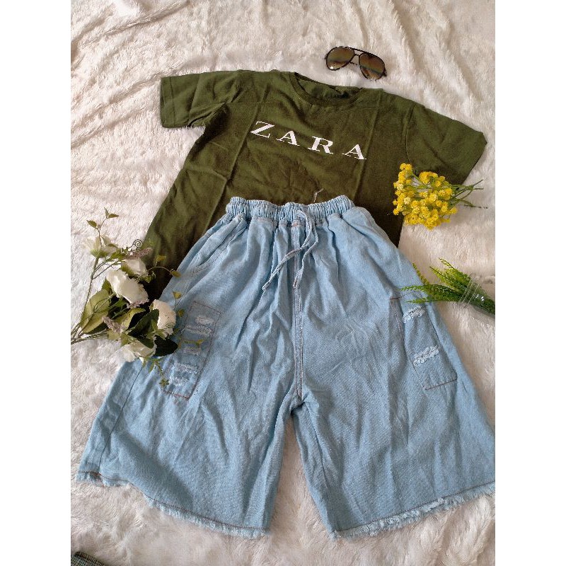 celana jeans rawis pendek murah meriah wanita