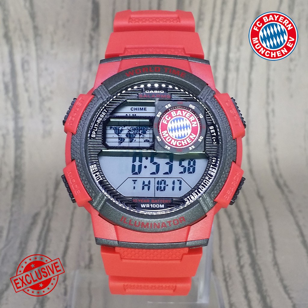 [SUPER EXCLUSIVE] JAM CASIO ILLUMINATOR BAYERN MUNCHEN DIGITAL