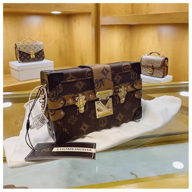 TAS MONOGRAM BOXY TALI RANTAI PREMIUM ELEGANT IMPORT MURAH Tas Selempang Wanita Import Murah Tas Fas