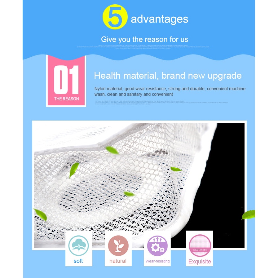 Kantong / Tas Laundry Mesin Cuci Portable Model Jaring Serbaguna Underware Bra Celana Dalam Sepatu Baju Bayi Laundry Washing Mesh Bag