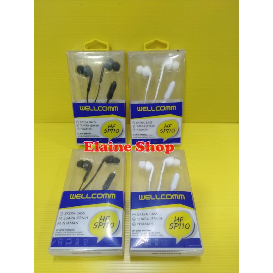 Headset Wellcomm HF SP110 Earphone Wellcomm Handsfree  SP110 HF-SP110