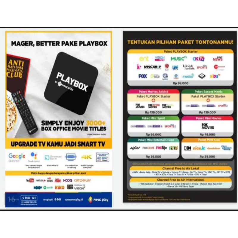 MNC Play - PlayBox Android TV Box Entry Pack (Turn ur TV into a smart TV)