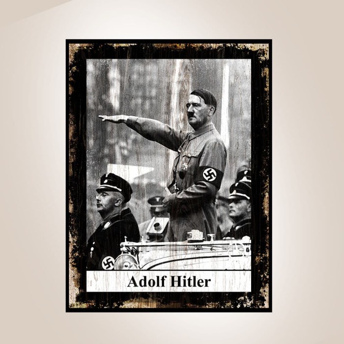 Adolf Hitler Poster Kayu Pajangan Dekorasi Dinding Wall Decor