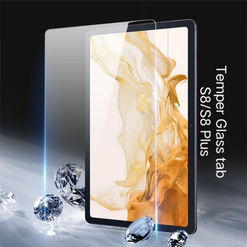Samsung Tab S9 Ultra/ S8 Ultra / S8+ /S8 Terbaru Temper Glass Kaca Bening Clear Pelindung Layar Tab