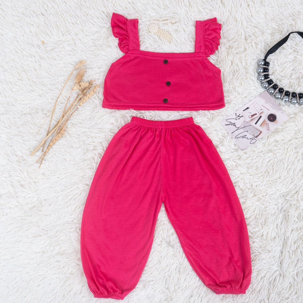 IL - Setelan Nira Set Anak Perempuan / Baju anak perempuan / Setelan Crop Celana Panjang