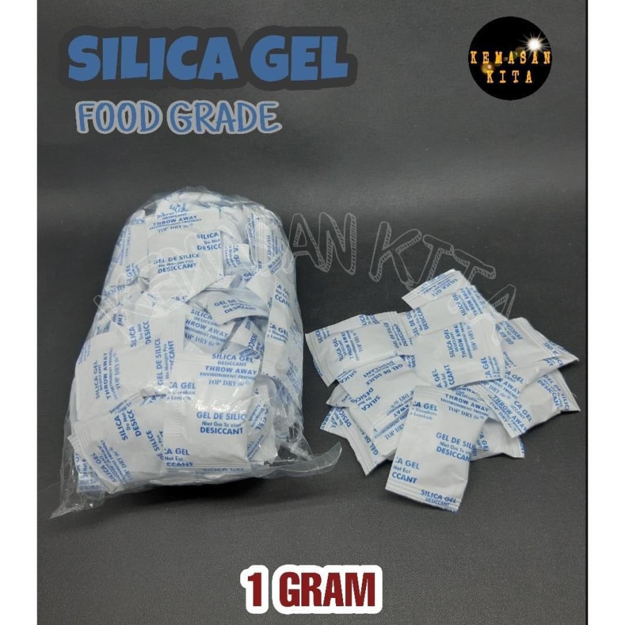 Jual SILICA GEL 1 GRAM FOOD GRADE PENGAWET PENGAMAN SNACK MAKANAN
