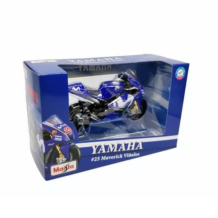 Diecast Miniatur Maverick Vinales Movistar Yamaha YZR M1 2018 MotoGP