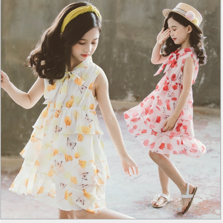 babyfit BRIGHT FAIRY baju dress anak perempuan model lengan yukensi bahan ciffon