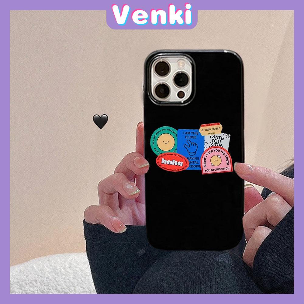 iPhone Case Silicone Soft Case Black Shiny Shockproof Protection Camera Colorful Label Cartoon Cute Compatible For iPhone 11 Pro Max 13 Pro Max 12 Pro Max 7Plus xr XS Max