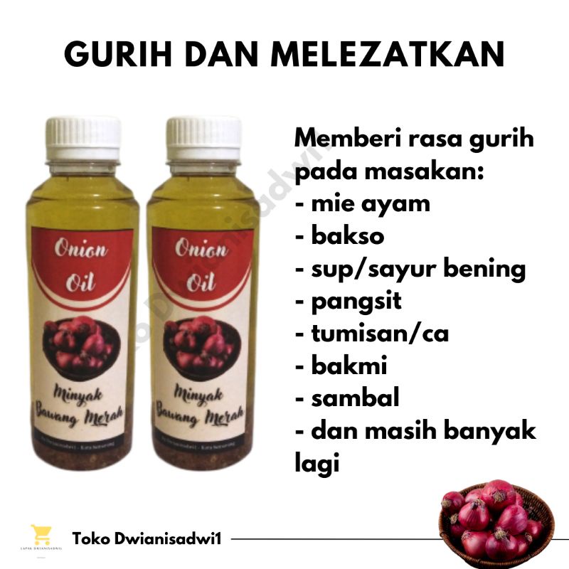 

Minyak Bawang Merah / Onion Oil / Minyak Brambang / Minyak Bawang Merah Gurih Melezatkan