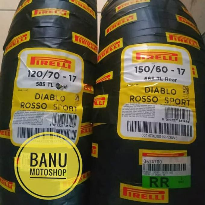PAKET SUPER Pirelli Diablo Rosso Sport Uk 120/70-17 & 150/60-17