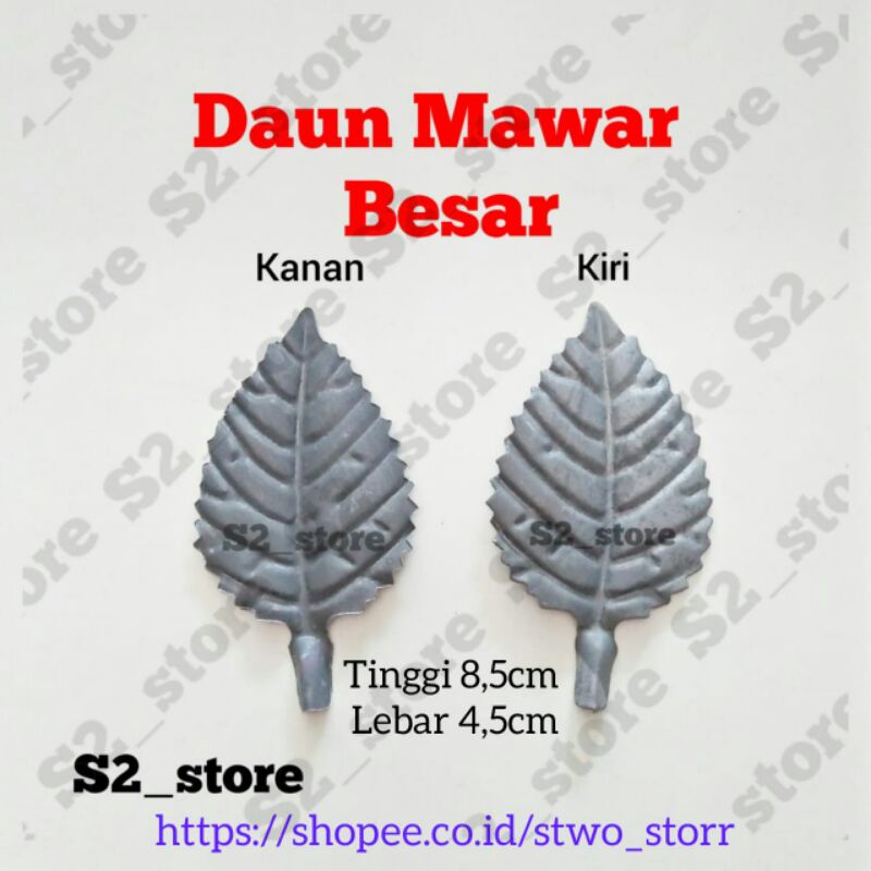 Daun mawar besar ornamen aksesoris asesoris pagar besi