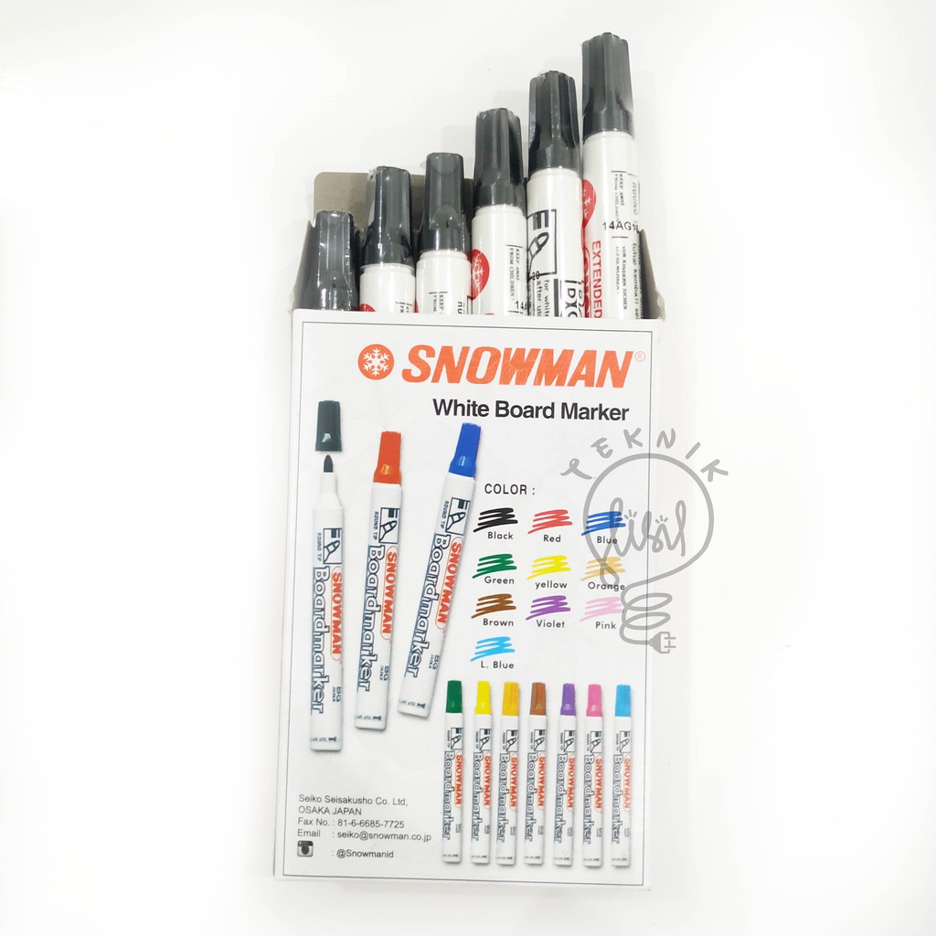 

SPIDOL WHITEBOARD MARKER SNOWMAN BOARDMARKER HITAM BLACK SPS0300101AA