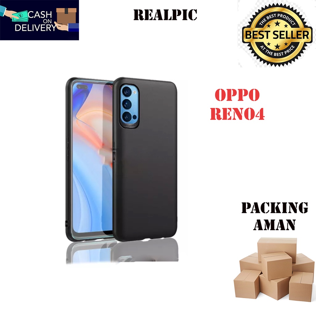 Casing Oppo Reno 4 SoftCase Black Matte