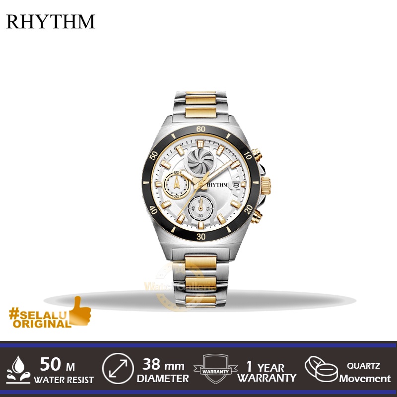 Jam Tangan Analog Man RHYTHM S1405S03 Original Murah