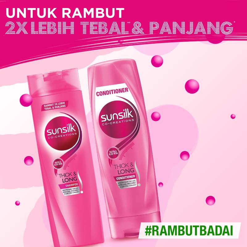 Sunsilk Thick &amp; Long Shampoo 70ml / 170ml / 340ml